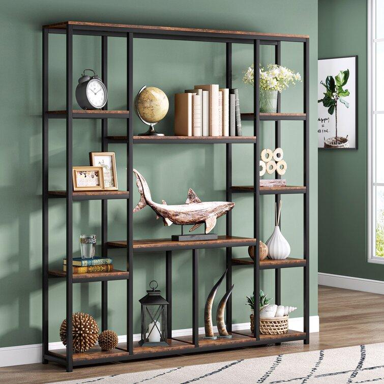 Стеллаж с полками из дуба каркас из металла в стиле Loft R49-219 ...