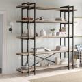 Стеллаж из металла и дуба на металле в стиле Loft R49-225