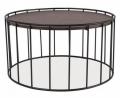 Круглый журнальный стол с дубовой столешницей (Loft) R43-245
