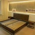 Кровать для спальни из металла и дуба (Loft) R52-71