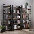 Стеллаж в стиле Loft (основание металл, полки дуб) R49-165