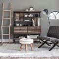Металлический стеллаж с дубовыми ящиками Loft R49-199
