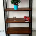 Стеллаж Loft (основание металл, полки дуб) R49-167
