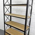 Стеллаж в стиле Loft (металл, полки и ящик дуб) R49-179