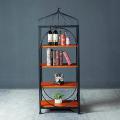 Стеллаж в стиле Loft (основание металл, полки дуб) R49-157