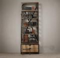 Стеллаж с ящиками для прихожей стиль Лофт R49-53
