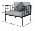 Кресло в стиле Loft (каркас из металла) R44-14