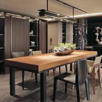 Стол дубовый на металлокаркасе стиль Loft R43-122