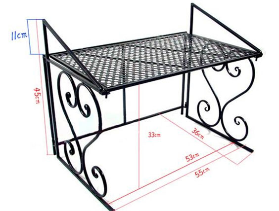 Кованая полка под микроволновку