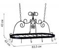 Полка с крючками для кастрюль (крепление к потолку) R62-38