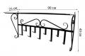 Вешалка для халатов, полотенец, одежды (кованый металл) R60-112
